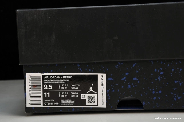 Rep Husky Royal Retro Game 4 Black Jordan CT8527-018 0702